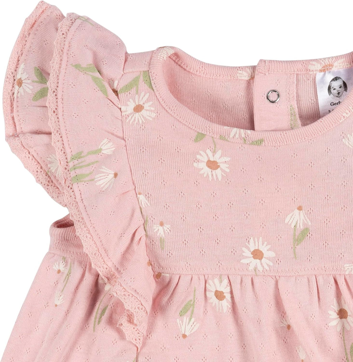 Gerber Baby Girls' Cotton Dress and Diaper Cover Set