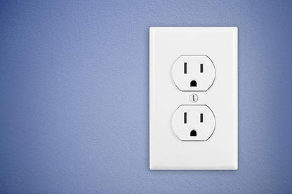 GE Grounding Duplex Outlet, In Wall Receptacle, Tamper Resistant Outlets, 3 Prong Electrical Socket, Easy Install, 15 Amp, UL Listed, White, 54263