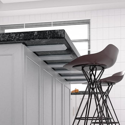 Countertop Support Brackets, 3 Pack 10 Inch Invisible Shelf Corbels for Countertops, White Kitchen Shelf Brackets, 7mm Thick Countertop Brackets for Quartz, Granite, Wood and Concret Countertops