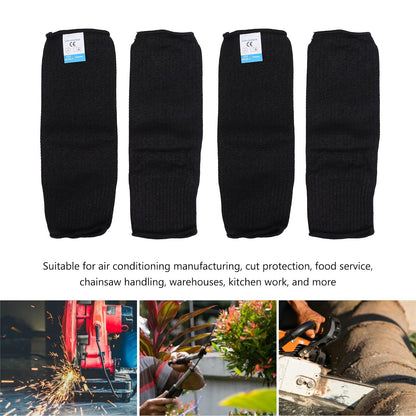 Protective Sleeves, avoid Cut Burn Resistant Sleeves Safety Protective Sleeves, avoid Heat Scratch & Cut Resistant Arm Sleeve with Finger Opening, Protectors for Safety Black (only 1 pais)