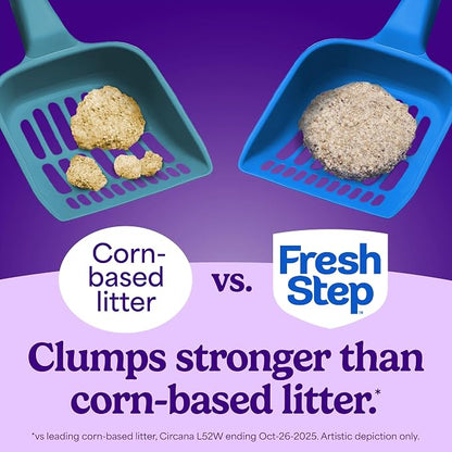 Fresh Step Advanced Ever Fresh Unscented Clumping Cat Litter, 16 lb., 2 Pk Ultra Absorbent to Last Longer, Unscented, Lowest Dust Formula, Compatible with Most Auto Litter Boxes
