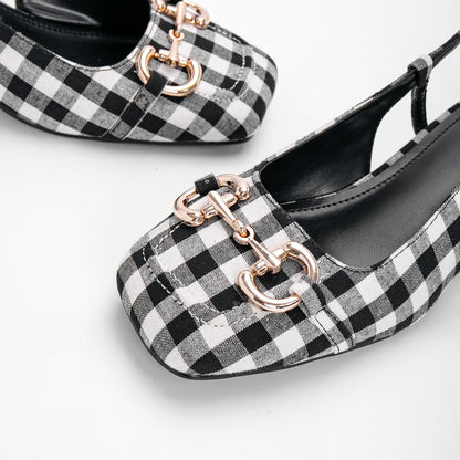Square Toe Slingback Mary Jane Shoes for Women Low Chunky Block Heels Pump Sandals Casual Wedding Party Shoes