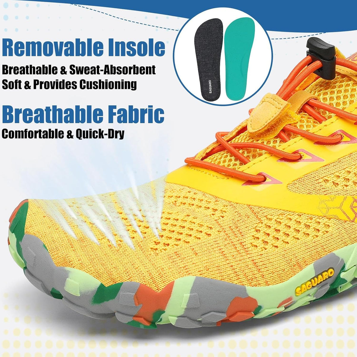SAGUARO Womens Mens Barefoot Shoes Minimalist Trail Runner Wide Toe Box Zero Drop Outdoor Cross Training Shoe