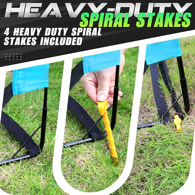 Kids Soccer Goal for Backyard, 53, 64, 95FT Easy Foldable Soccer Practice Net with Portable Carrying Bag for Toddler Youth Adult Soccer Training Equipment Outdoor Sports Game