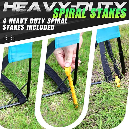 Kids Soccer Goal for Backyard, 53, 64, 95FT Easy Foldable Soccer Practice Net with Portable Carrying Bag for Toddler Youth Adult Soccer Training Equipment Outdoor Sports Game