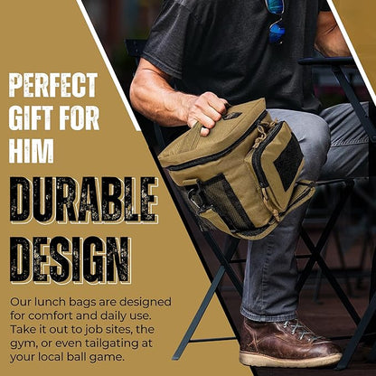 HighSpeedDaddy Tactical Lunch Box For Men  Women- Military Grade Large Insulated Lunch Bag - 11Aux 9Aux 8Au (15L) Cooler Bag - Reusable, Portable and Water Resistant - For Work, Travel  Picnic