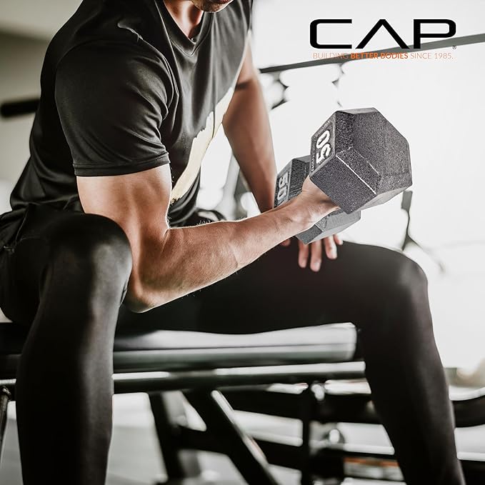 CAP Barbell Cast Iron Hex Dumbbell | Multiple Options (30 lb)