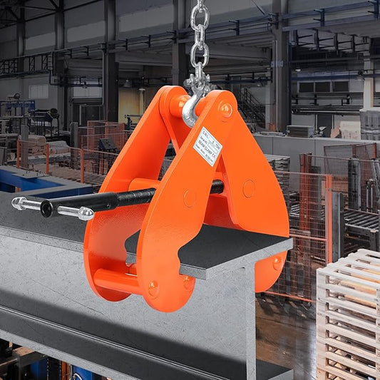 Nisorpa 11000lbs5 Ton Beam Clamp, Heavy Duty Vertical Beam Clamp, 3.14-12.59 Inch Adjustable Opening Range, Working Load Capacity I Beam Lifting Clamp for Rigging Heavy Duty Steel Beam Clamp Tool