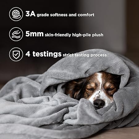 Bedsure Fleece King Size Blankets for Bed Grey - Soft Lightweight Plush Cozy Fuzzy Luxury Warm Winter Blanket Microfiber, 108x90 inches