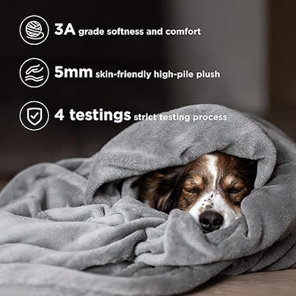 Bedsure Fleece King Size Blankets for Bed Grey - Soft Lightweight Plush Cozy Fuzzy Luxury Warm Winter Blanket Microfiber, 108x90 inches