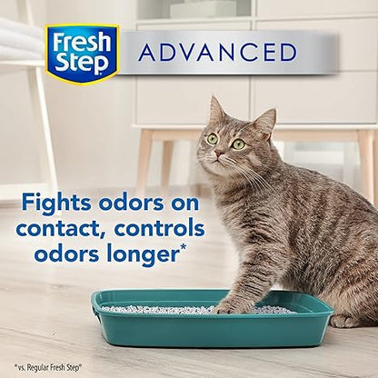 Fresh Step Clumping Cat Litter, Multi-Cat, Advanced Long Lasting Odor Control Kitty Litter with Activated Charcoal, Low Dust Formula, 18.5 lb