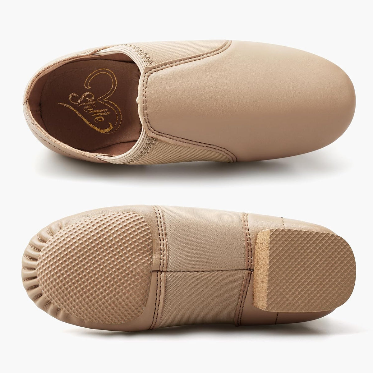 Stelle PU Leather Jazz Shoes for Girls and Boys Dance Shoes | Breathable PU upper, Stretch arch support, Split sole, Cushioned comfort, Easy slip-on fit, Flexible movement