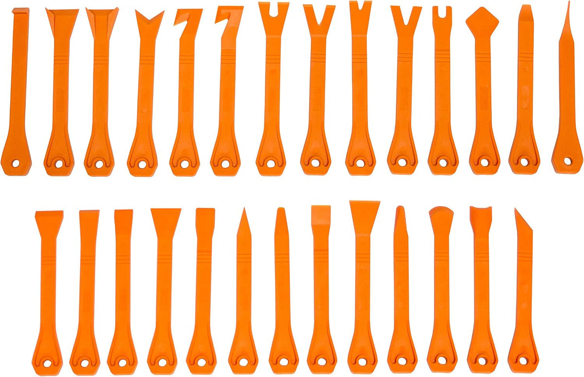 Lisle 68740 27 piece Trim Removal Master Set, Orange