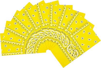 Vamqor 100% Cotton 10 Pack Fine Bandanas