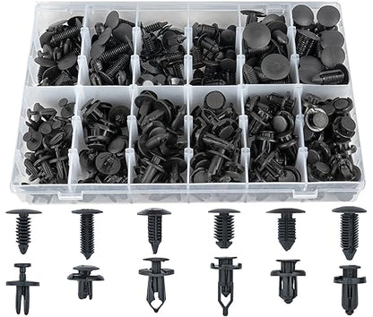 Sunplustrade 240 Pcs Bumper Clips Car Clips Plastic Rivets Fasteners Push Retainer Kit Most Popular Sizes Auto Push Pin Rivets Set for GM Ford Toyota Honda Chrysler