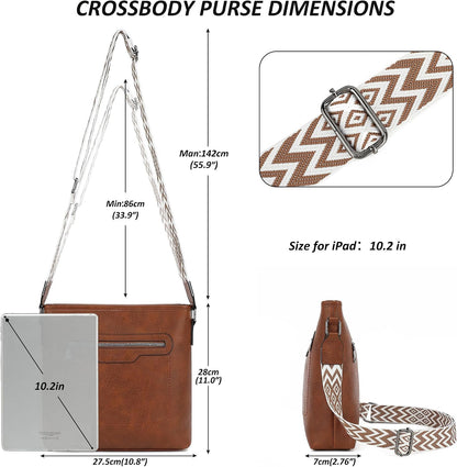 TANTOMI Crossbody Bags for Women Casual Crossbody Purses for Women Travel Shoulder Bag Handbags with Adjustable Strap