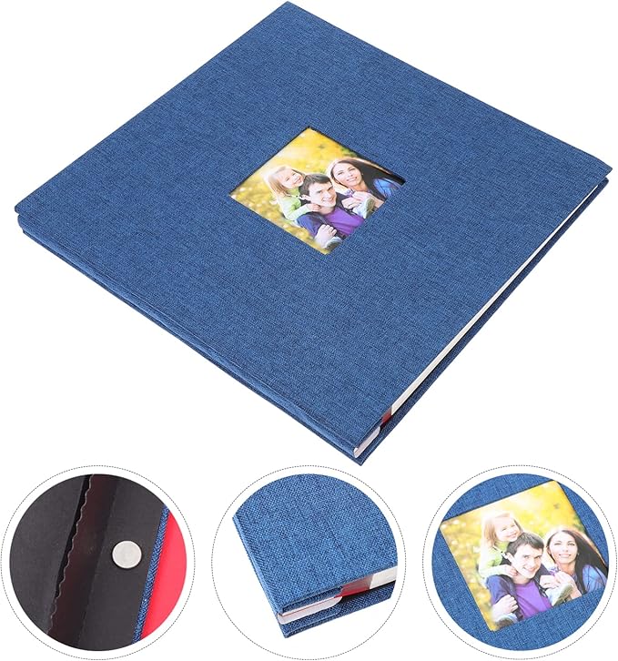 Creative Linen Photo Album DIY Photo Book for Family Travel Memories Self-Adhesive Pages for for Weddings Graduations and Special Moments