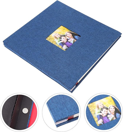 Creative Linen Photo Album DIY Photo Book for Family Travel Memories Self-Adhesive Pages for for Weddings Graduations and Special Moments