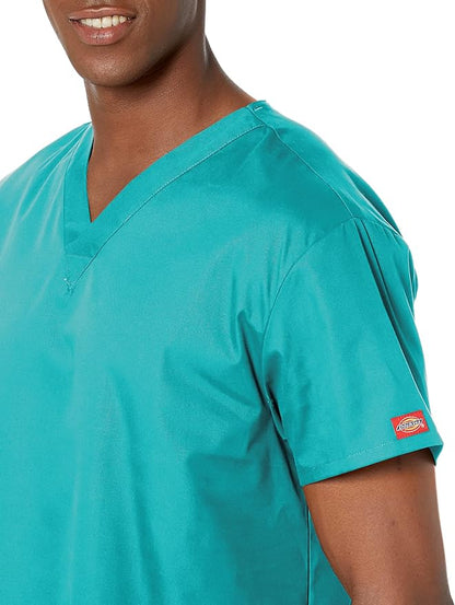 Dickies EDS Signature Scrubs for Women, V-Neck Womens Tops in Soft Brushed Poplin 86706