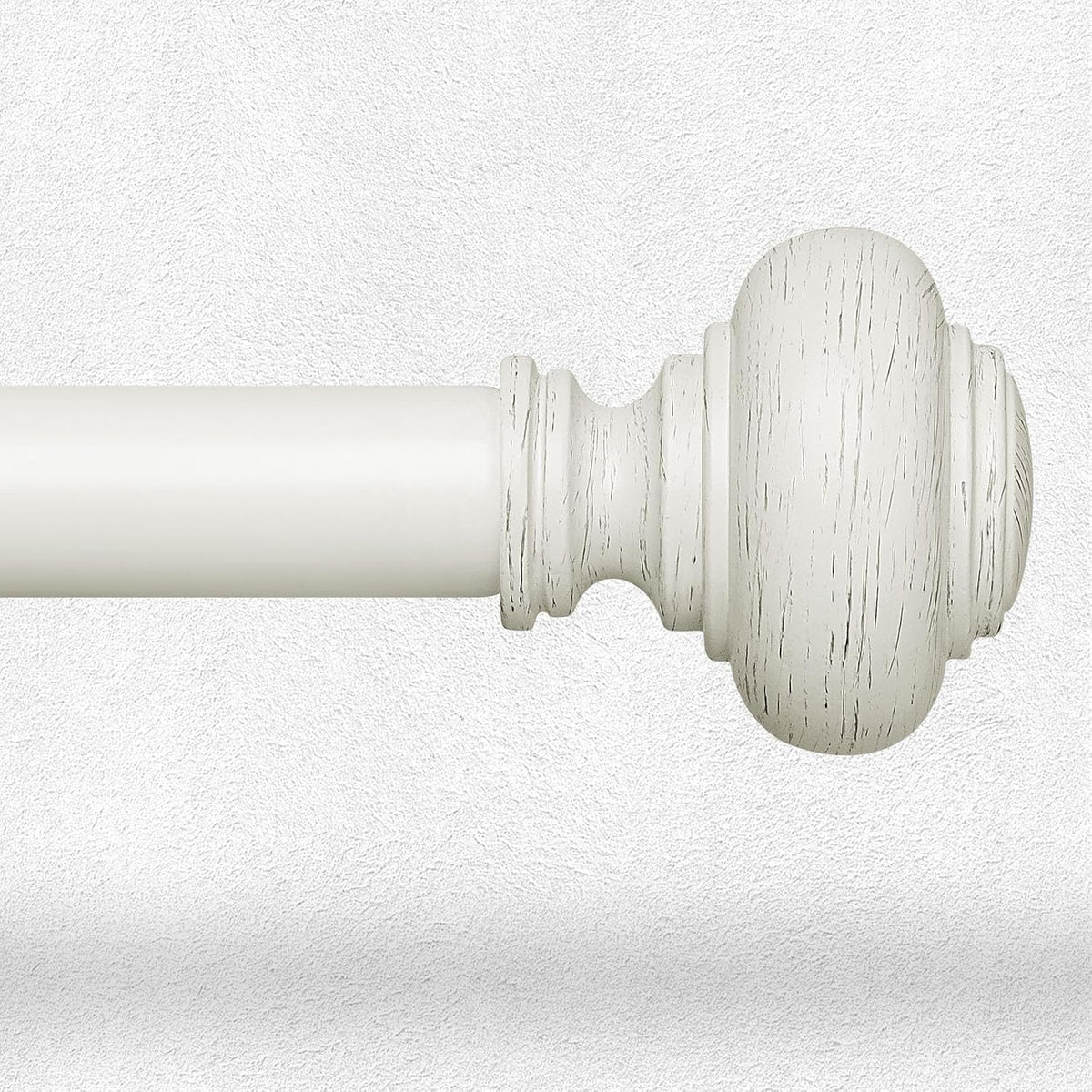 2-Pack Curtain Rod Finials Decorative Ends for Window Treatment Hardware Antique Brass Finish Easy Installation.