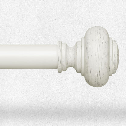 2-Pack Curtain Rod Finials Decorative Ends for Window Treatment Hardware Antique Brass Finish Easy Installation.