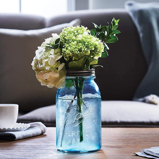 NEW! Limited Collector's Edition - Vintage AquaBlue BALL"PERFECT MASON" 32oz. Quart Jar - Turn-of-the-century Design (1910-1923)