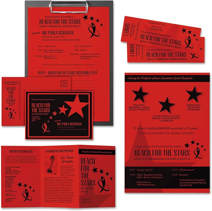 Neenah Astrobrights Premium Color Card Stock, 65 lb, 8.5 x 11 Inches, 250 Sheets, Re-Entry Red