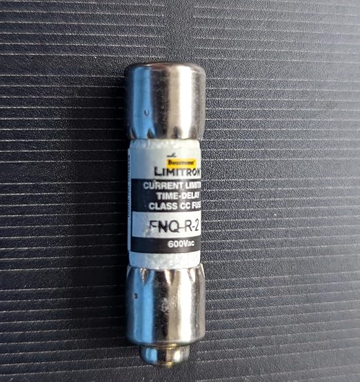 Bussman Limitron FNQ-R-2 Current Limiting Time-Delay Class CC Fuse, 600VAC, Silver Metallic Finish