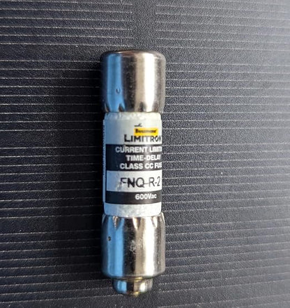 Bussman Limitron FNQ-R-2 Current Limiting Time-Delay Class CC Fuse, 600VAC, Silver Metallic Finish
