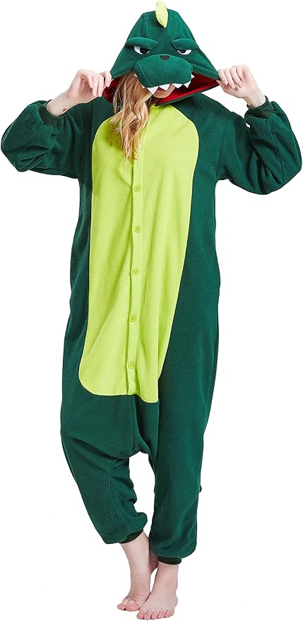 Adult Onesie Pajamas - Unisex Halloween Animal Costume Sleepwear for Men & Women - Comfy & Fun Cosplay Outfit