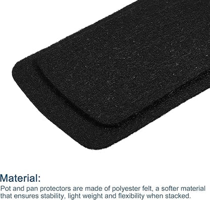 uxcell Pot and Pan Protectors, 3pcs 350mm 14 Inch Pot Separator for Stacking Felt Pan Protectors Dividers for Glass Ceramic Plates Cookware, Black