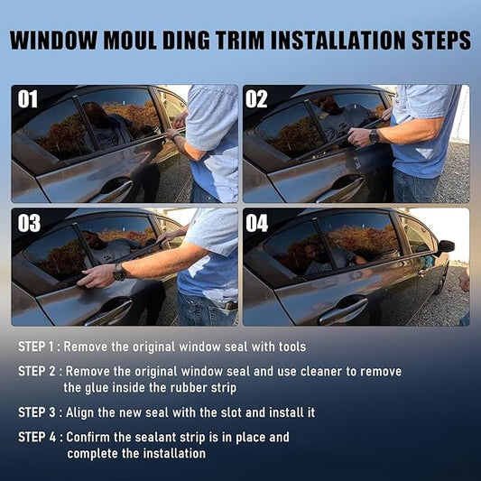 Car Window Weather Stripping Molding Trim Belt,Compatible with Honda Civic 2016-2021 4-Door Sedan, Replace72450-TEA-T01 72410-TEA-T01 72950-TEA-T01 72910-TEA-T01