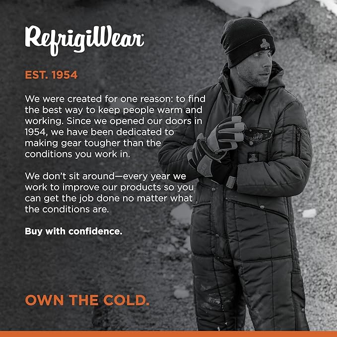 RefrigiWear Iron-Tuff Insulated Coveralls with Hood, -50F Comfort Rating