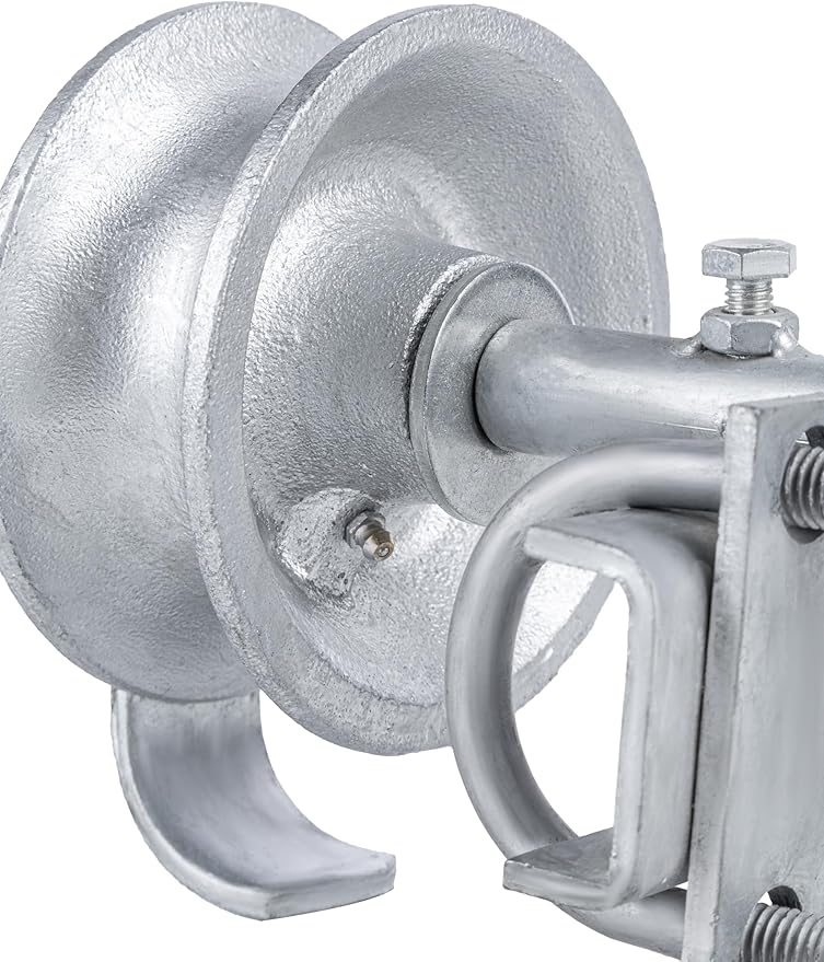 Sliding Gate Rollers,Fits 1-78" or 1-58" Gate Frame,Rear Pipe Track Wheels for Chain Link Sliding Gates,Single U Bolt,Pack of 1