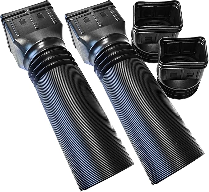 Rain Gutter Downspout Extension, Drain Downspout Extender, Downspout Drain Linker, Gutter Connector Rain Drain, Expandable from 21 to 60 Inches (2 Pack)