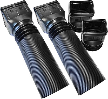 Rain Gutter Downspout Extension, Drain Downspout Extender, Downspout Drain Linker, Gutter Connector Rain Drain, Expandable from 21 to 60 Inches (2 Pack)