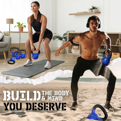 Yes4All Vinyl Coated Cast Iron Kettlebell