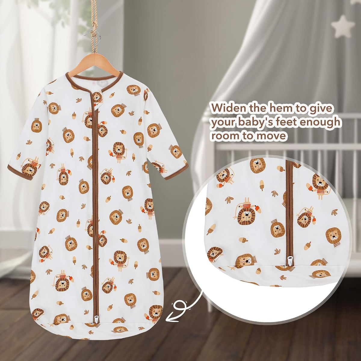 Miracle Baby Long Sleeve Sleep Sack 2-Pack, 100% Cotton Wearable Blanket Baby Sleeping Bag for Newborn Infant Toddle