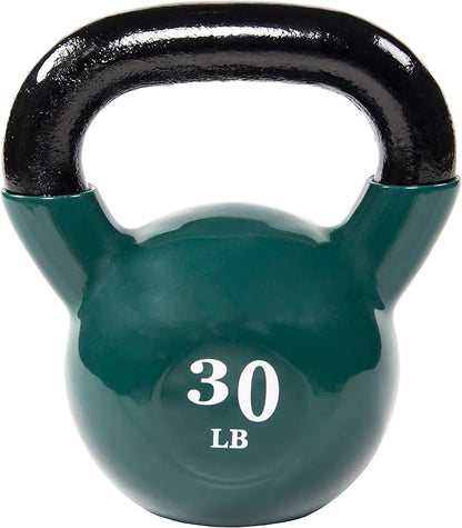 All-Purpose Color Vinyl Coated Kettlebell, 5-50 Pounds
