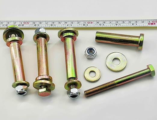 4 Pack Deck Wheel Bolts and locknut kit Compatible with Exmark Lawn mowers 103-3168 103-4051 1-603299 1-603602 PL7540 225-205,More 58" bore Wheel