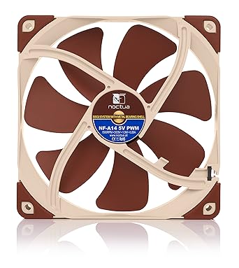 Noctua NF-A14 5V PWM, Premium Quiet Fan with USB Power Adaptor Cable, 4-Pin, 5V Version (140mm, Brown)