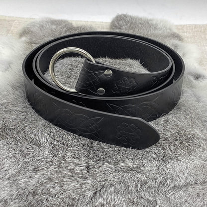 GYQMBT Medieval Leather Belt,Renaissance Knight Belt,Retro Viking Halloween Accessory Men Women