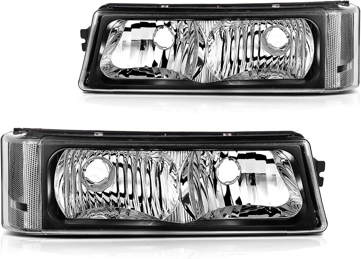 Front Turn Signal Lamp/Parking Light Assembly for 2003-2006 Chevy Silverado Avalanche 1500 2500 3500, Replace GM2520185 GM2521185