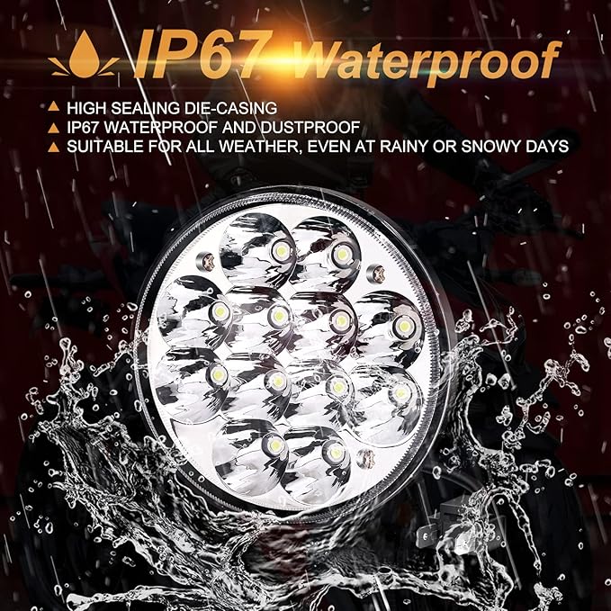 Par46 Unity Spotlight, 5.75" 5-34" H5001 LED Spot Light Sealed Beam Projector 36W, Special for Unity Old Spotlight Boat Pillar Lights Replacement(1Pcs)