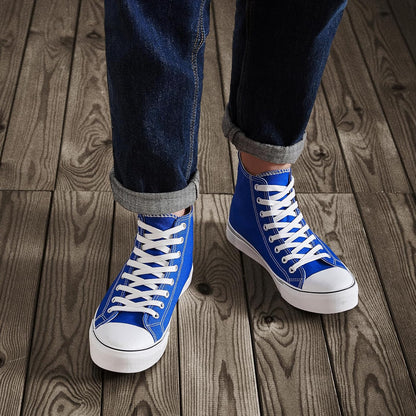 ZGR Men's High Top Canvas Sneakers Lace Up Classic Casual Walking Shoes