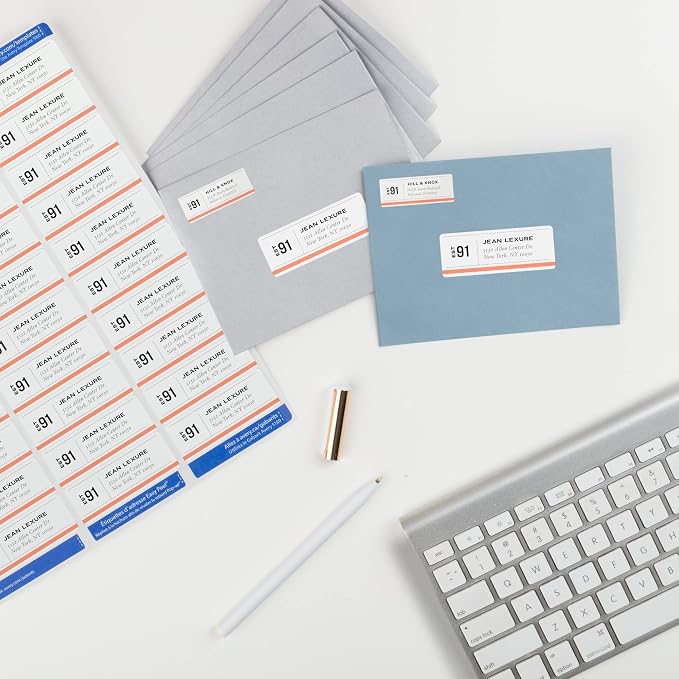 Avery Easy Peel Printable Address Labels with Sure Feed, 1" x 2-5/8" Customizable Stickers, White, 3,000 Blank Mailing Labels, Great for Mailing, Shipping, and More (5160)
