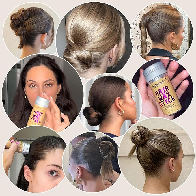 Dolahair Hair Wax Stick - Flyaway Control and Styling Pomade for Kids, Women, and Men - Hair Bun Maker and Accessorie (1 Pack of Wax)