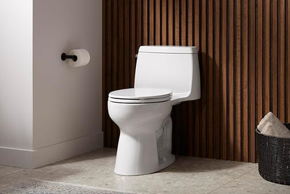 Kohler K-20110-0 Brevia Elongated Toilet Seat with Grip-Tight Bumpers, Quiet-Close Seat, Quick-Attach Hardware, White