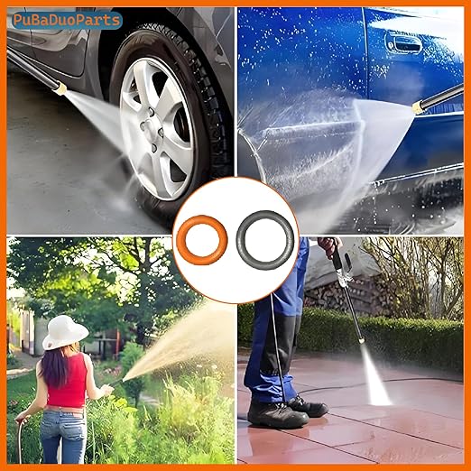 1/4" 3/8'' Pressure Washer Quick Connect Colored O-Rings Kits Compatible with M22 Coupler (50+50) 100 Pack ?Orange+Grey?