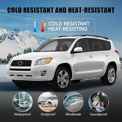 Window Molding Trim Seal for 2009-2012 Toyota Rav4,Black Outer Door Weather Strip Window Seal Belt,Replace#75710-0R020 75720-0R020 75730-0R020 75740-0R020